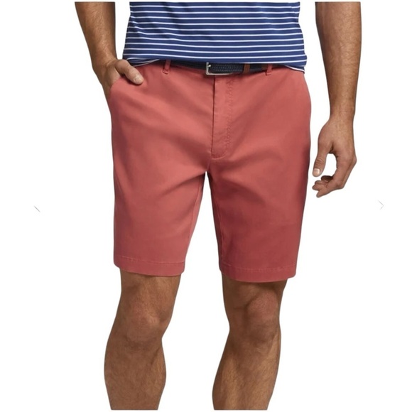 Peter Millar Bedford Cotton Blend Short Sz 38 Cape Red - Picture 1 of 11